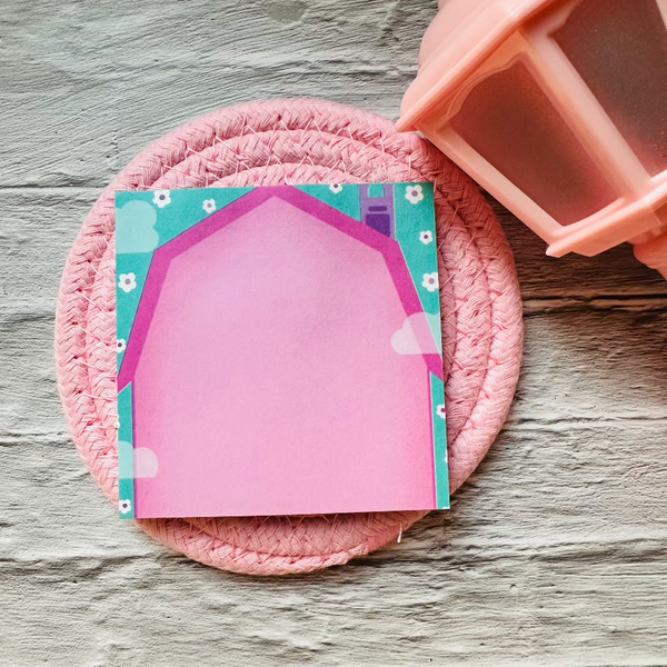 Pink House Sticky Notes
